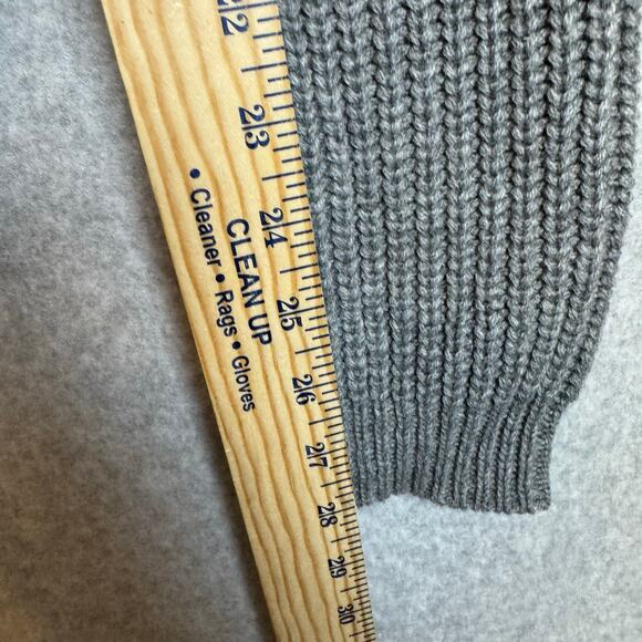 Y2K rue21 Coquette V-Neck Sweater Womens XL Gray Cinched Fairy Balletcore Cozy - Picture 7 of 9